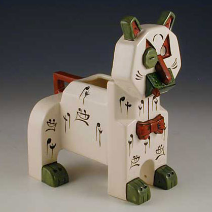 1914 Ceramic Cat with Cigar and Monocle designed by Louis Wain (Made in Austria) 20.7 cm high x 18 cm long 1.jpg